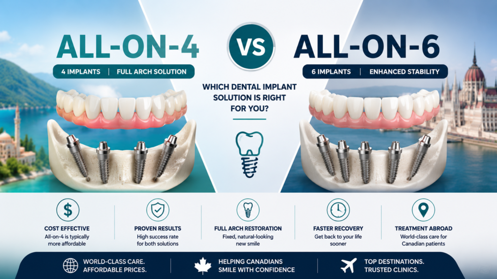 All-on-4 vs All-on-6 Abroad